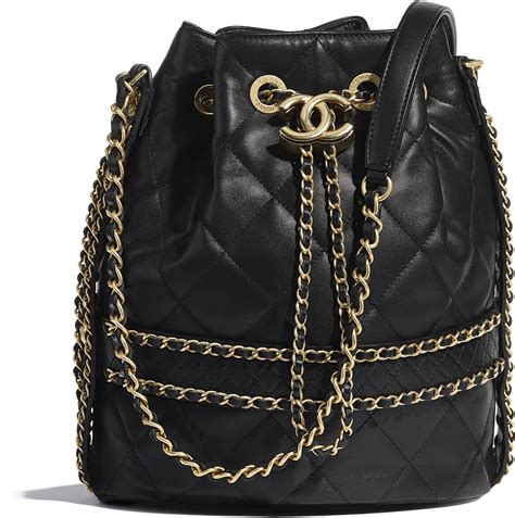 chanel black cotton drawstring backpack|chanel backpack purse.